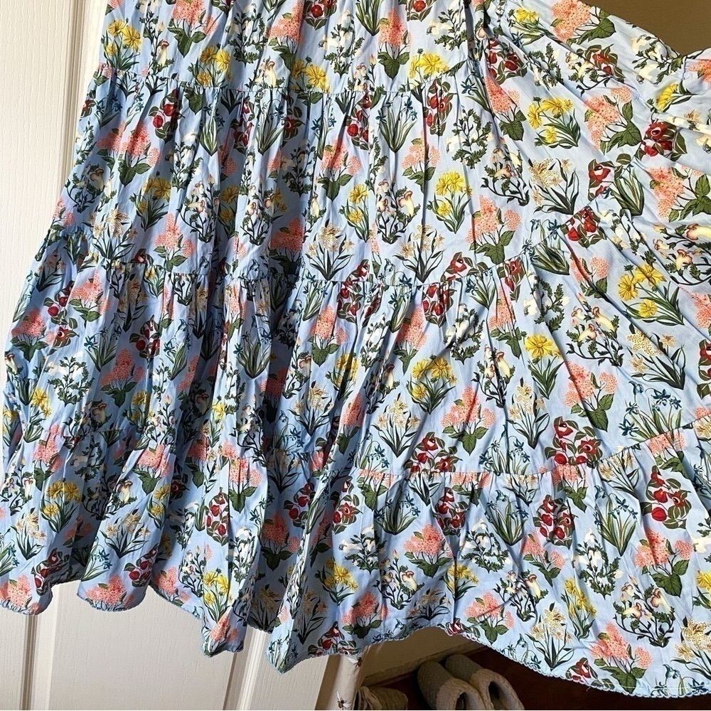 Agua Bendita Palmera Magdalena Dia Floral Midi Dress Multicolor Size Large NWT - Picture 5 of 11